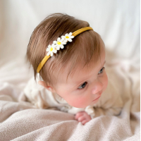 Haarbandje Madeliefjes Okergeel